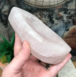 Rose Quartz Freeform Bowl for Relationships, Self Confidence & Self Love