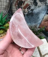 Rose Quartz Crescent Moon Bowl for Relationships, Self Confidence & Self Love