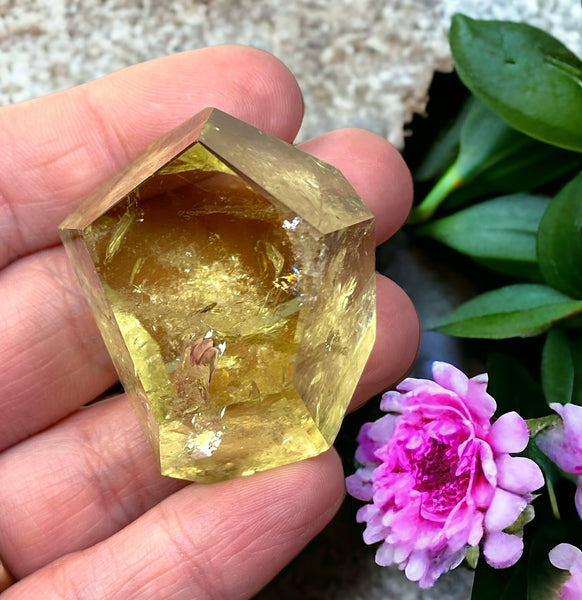 Citrine Faceted Freeform for Self Esteem, Confidence & Success