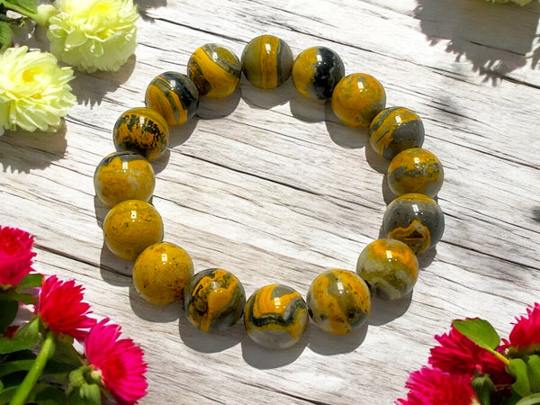 Bumblebee Jasper Bracelet for Optimism, Embracing Change & Pursuing Your Goals