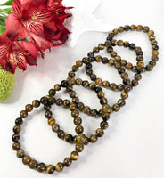 Tiger Eye Gemstone Bracelet for Problem Solving, Courage and Confidence