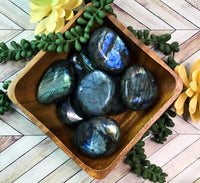 Labradorite Palm Stone for Balanced Energy, Intuition & Harmony