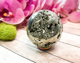 Iron Pyrite Sphere for Boosting Energy Levels, Attracts Abundance & Helps You To Live Life To The Fullest